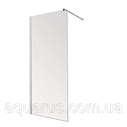 Душова перегородка Mixxus Premium FLAT SP01-140x200-TR Chrome Walk-In прозоре скло 8мм (MI6853), фото 1