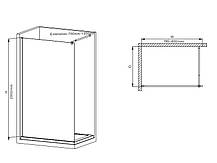 Душова перегородка Mixxus Premium FLAT SP01-80x200-TR Chrome Walk-In прозоре скло 8 мм (MI6849, фото 4