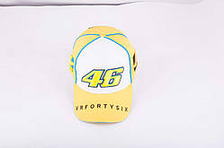 Бейсболка 46 VALENTINO ROSSI (жовто-біла), MC-B-648