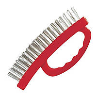 Щітка ручна для зачищення іржі 165 мм, пластиковий корпус, MC-BT-0010