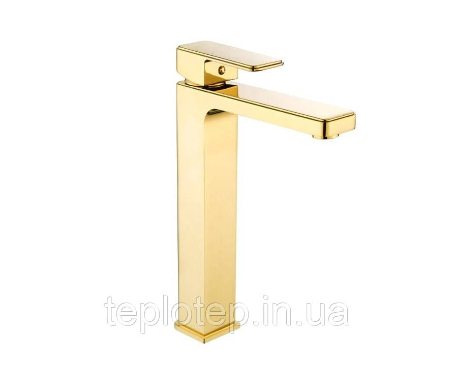 Змішувач для раковини (умивальника) MEXEN CETUS GOLD золотий високий