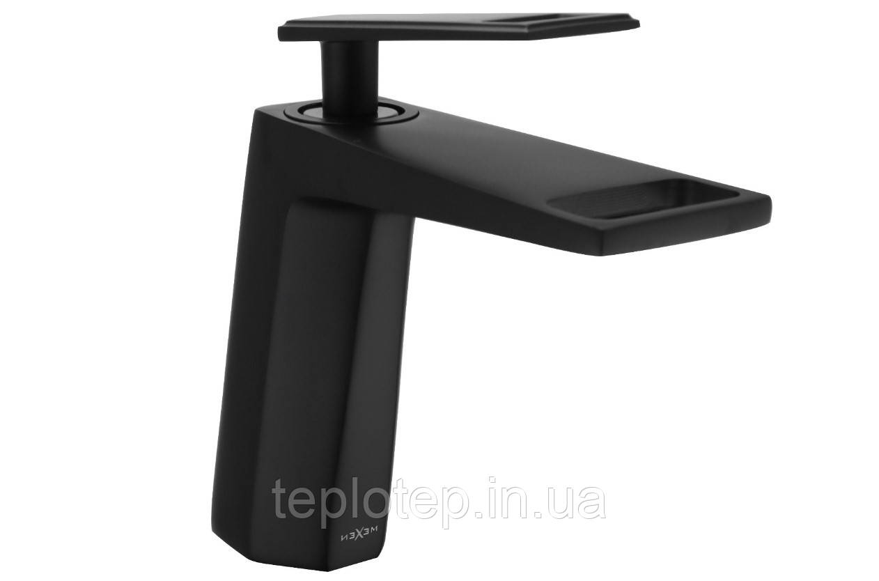Змішувач для раковини (умивальника) MEXEN TOPAZ BLACK чорний низький