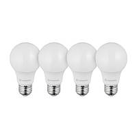 Лампи світлодіодні, набір 4 од. LL-0014, LED A60, E27, 10 Вт, 150-300 В, 4000 K, 30000 г, гарантія 3 роки, MC-LL-4014