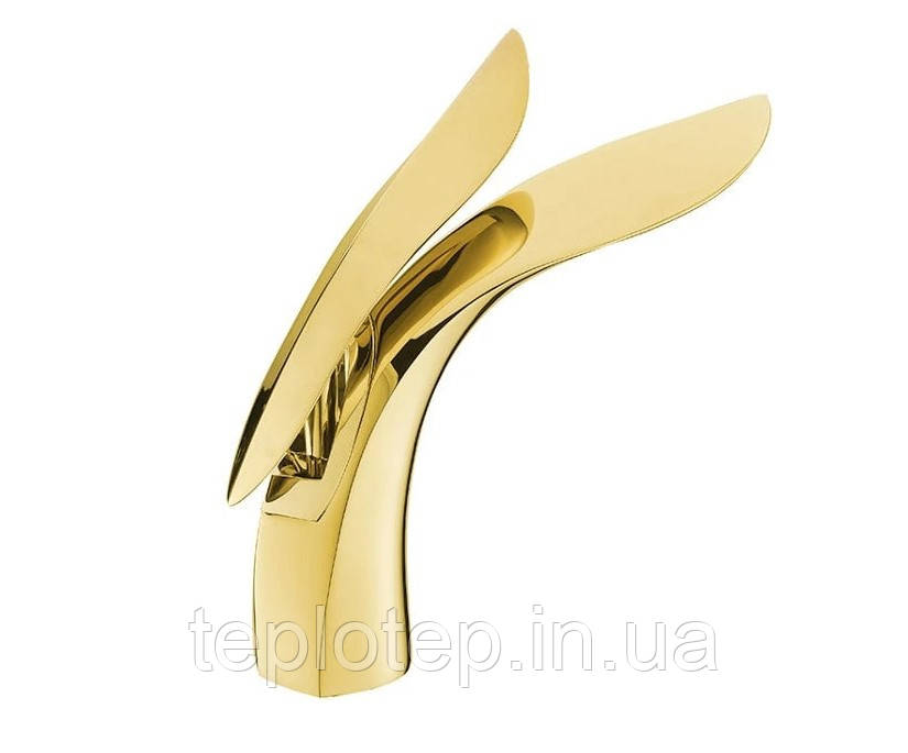 Змішувач для раковини (умивальника) MEXEN FOJA GOLD золотий