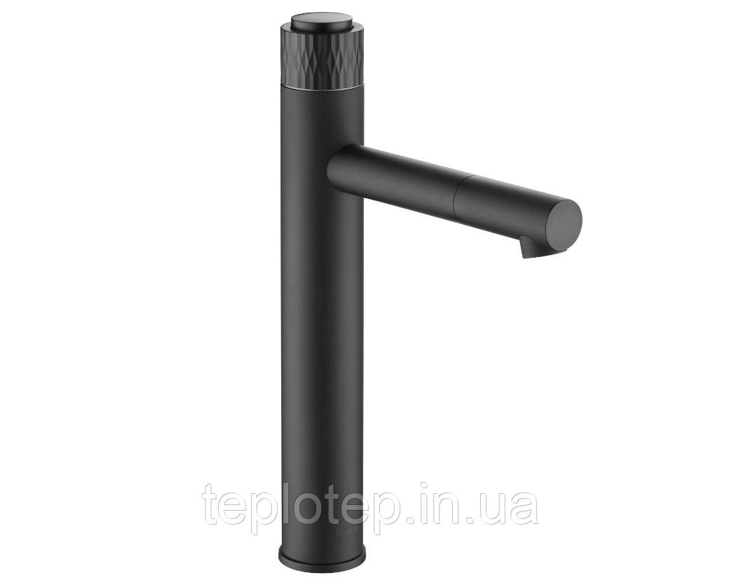 Змішувач для раковини (умивальника) MEXEN DIAMOND BLACK чорний високий