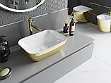 Умивальник (раковина) MEXEN RITA GOLD WHITE накладний, фото 3