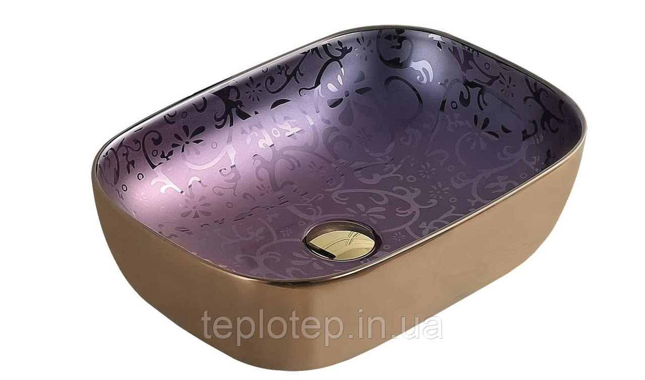 Умивальник (раковина) MEXEN RITA GOLD VIOLET накладний