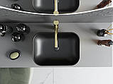 Умивальник (раковина) MEXEN RITA BRUSHED GOLD BLACK MATT накладний, фото 5