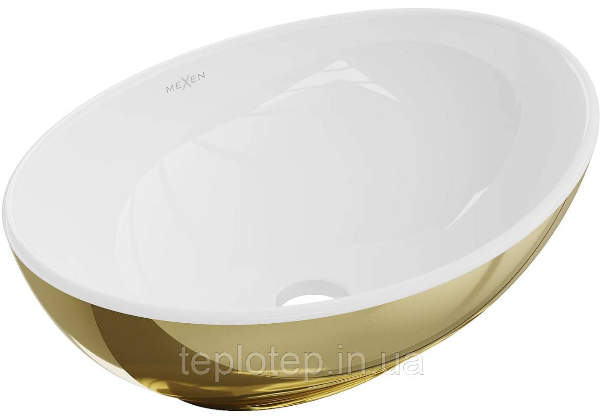 Умивальник (раковина) MEXEN ELZA GOLD WHITE накладний