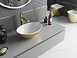 Умивальник (раковина) MEXEN ELZA GOLD WHITE з візерунком накладний, фото 3