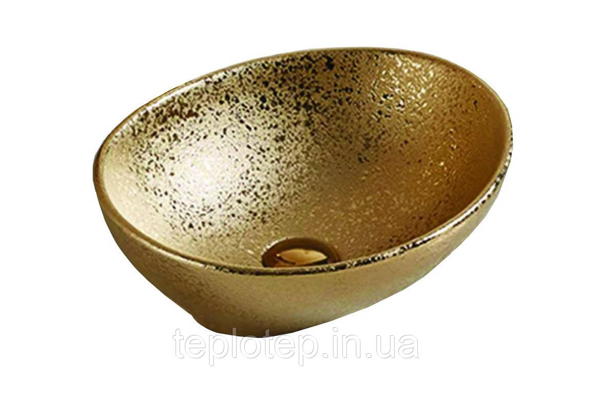 Умивальник (раковина) MEXEN ELZA OLD GOLD із візерунком накладної