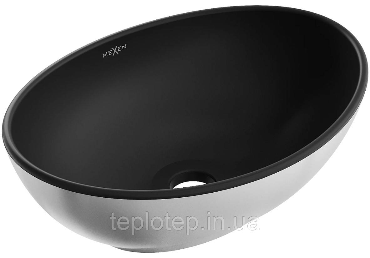 Умивальник (раковина) MEXEN ELZA SILVER BLACK MATT накладний