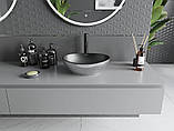 Умивальник (раковина) MEXEN ELZA SILVER BLACK MATT із візерунком накладної, фото 4