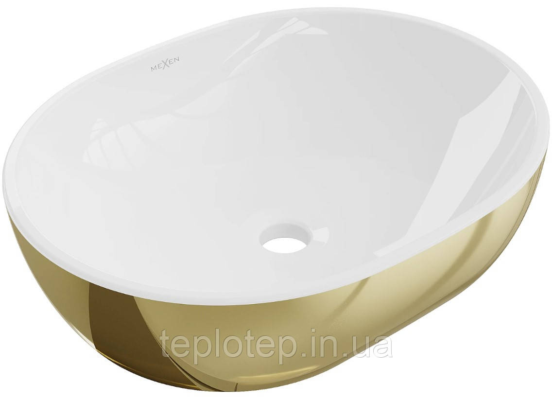 Умивальник (раковина) MEXEN VIKI GOLD WHITE накладний
