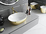 Умивальник (раковина) MEXEN VIKI GOLD WHITE накладний, фото 3