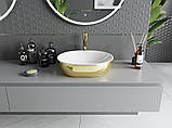 Умивальник (раковина) MEXEN VIKI GOLD WHITE накладний, фото 4