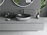 Умивальник (раковина) MEXEN VIKI SILVER BLACK MATT із візерунком накладної, фото 4