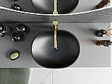 Умивальник (раковина) MEXEN VIKI GOLD BLACK MATT накладний, фото 5