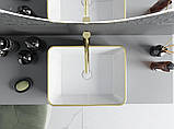 Умивальник (раковина) MEXEN CATIA WHITE GOLD EDGE накладний, фото 5