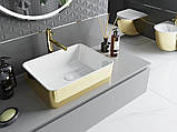 Умивальник (раковина) MEXEN CATIA GOLD WHITE накладний, фото 3