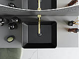 Умивальник (раковина) MEXEN CATIA BRUSHED GOLD BLACK MATT накладний, фото 5