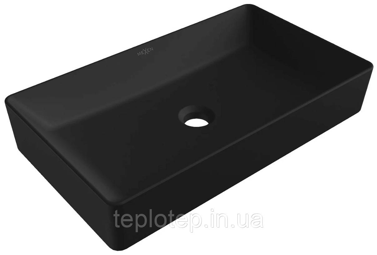 Умивальник (раковина) MEXEN NADIA 60 BLACK MATT чорний накладний