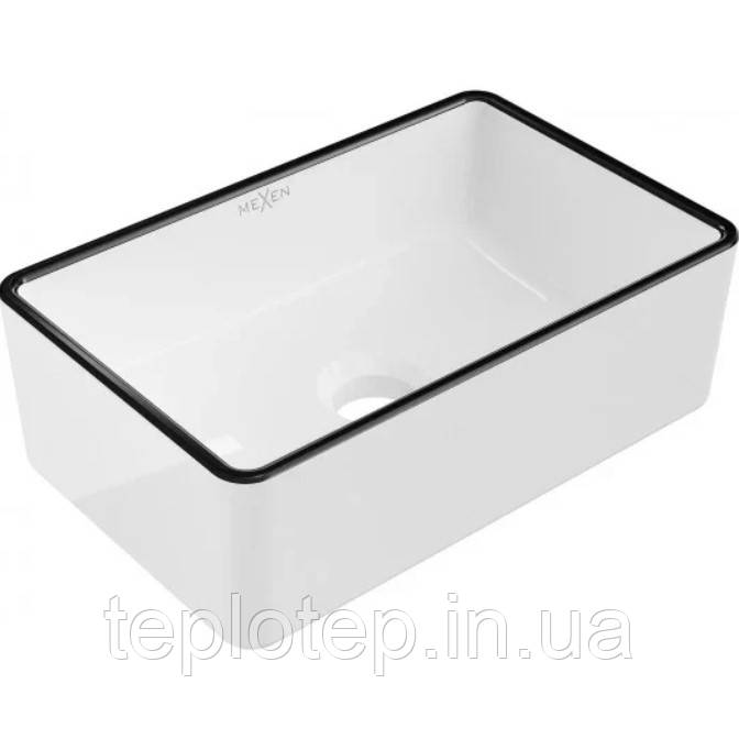 Умивальник (раковина) MEXEN NADIA 36 WHITE BLACK EDGE накладний *
