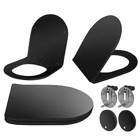 Сидіння для унітазу REA CARLO FLAT UF BLACK