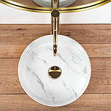 Умивальник (раковина) REA SAMI NATURE MARBLE накладний мармур, фото 4