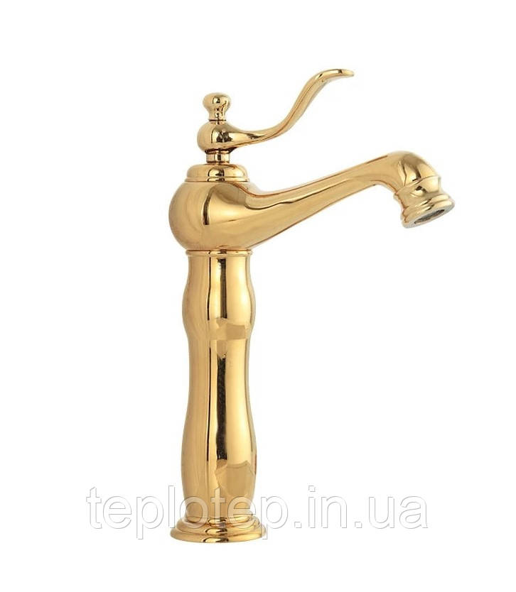 Змішувач для раковини (умивальника) MEXEN VELA GOLD золотий високий