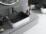 Умивальник (раковина) MEXEN CATIA SILVER BRUSHED BLACK накладний, фото 3