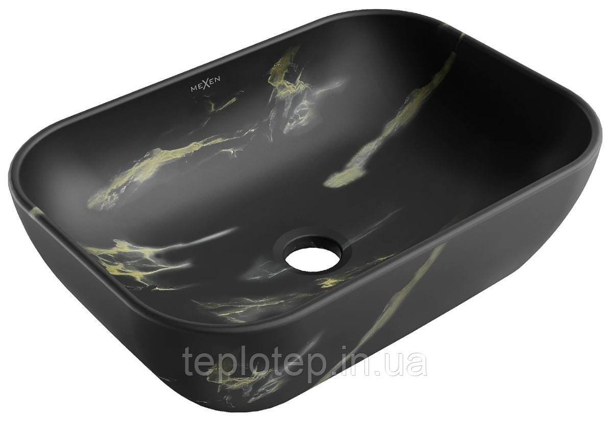 Умивальник (раковина) MEXEN RITA BLACK MARBLE MATТ накладний *