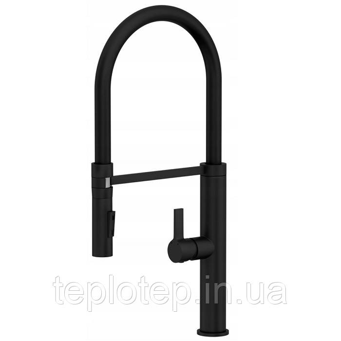 Змішувач для кухні GRANITAN FUSS BLACK чорний *, фото 1