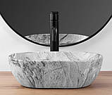 Умивальник (раковина) REA AMELIA MINI STONE MATT накладний, фото 4