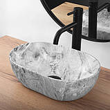 Умивальник (раковина) REA AMELIA MINI STONE MATT накладний, фото 5