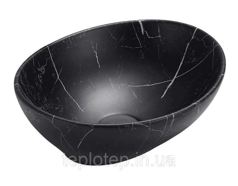 Умивальник (раковина) MEXEN ELZA BLACK STONE MATT накладний