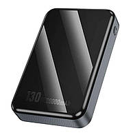Зовнішній акумулятор HOCO Q30A Fast charge 130W power bank(20000mAh) Metal Gray