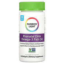 Риб'ячий жир для вагітних, Prenatal DHA, Rainbow Light, 60 капсул