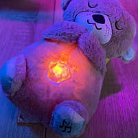 М`яка іграшка Нічник Сплюшка Видра голуба дихає колискові підсвічується 28*11*15см (M17925), фото 5