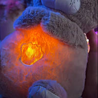 М`яка іграшка Нічник Сплюшка Видра голуба дихає колискові підсвічується 28*11*15см (M17925), фото 4