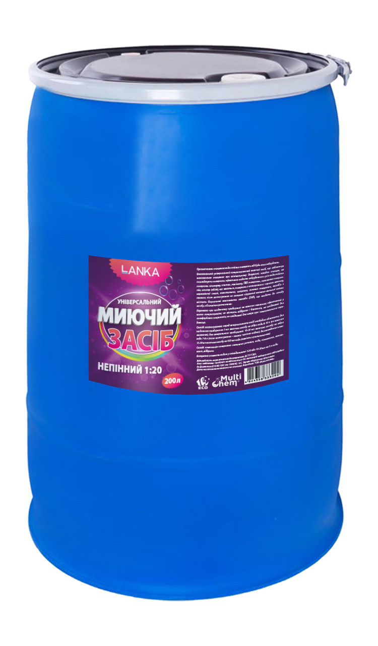 Універсальний миючий непінний 1:20 LANKA 200 л