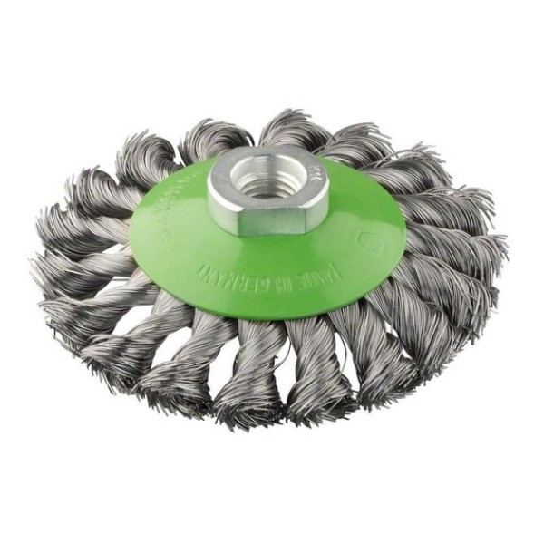 Bosch Щітка конусна, плетений дріт 115 мм М14 Heavy for Inox, фото 1
