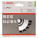 Bosch Щітка конусна, плетений дріт 115 мм М14 Heavy for Inox, фото 2