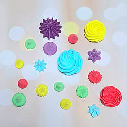 Цукрова прикраса для кондитерських воробів Безе-міні асорті Блакитне