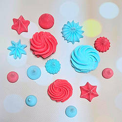 Цукрова прикраса для кондитерських воробів Безе-міні асорті Блакитне
