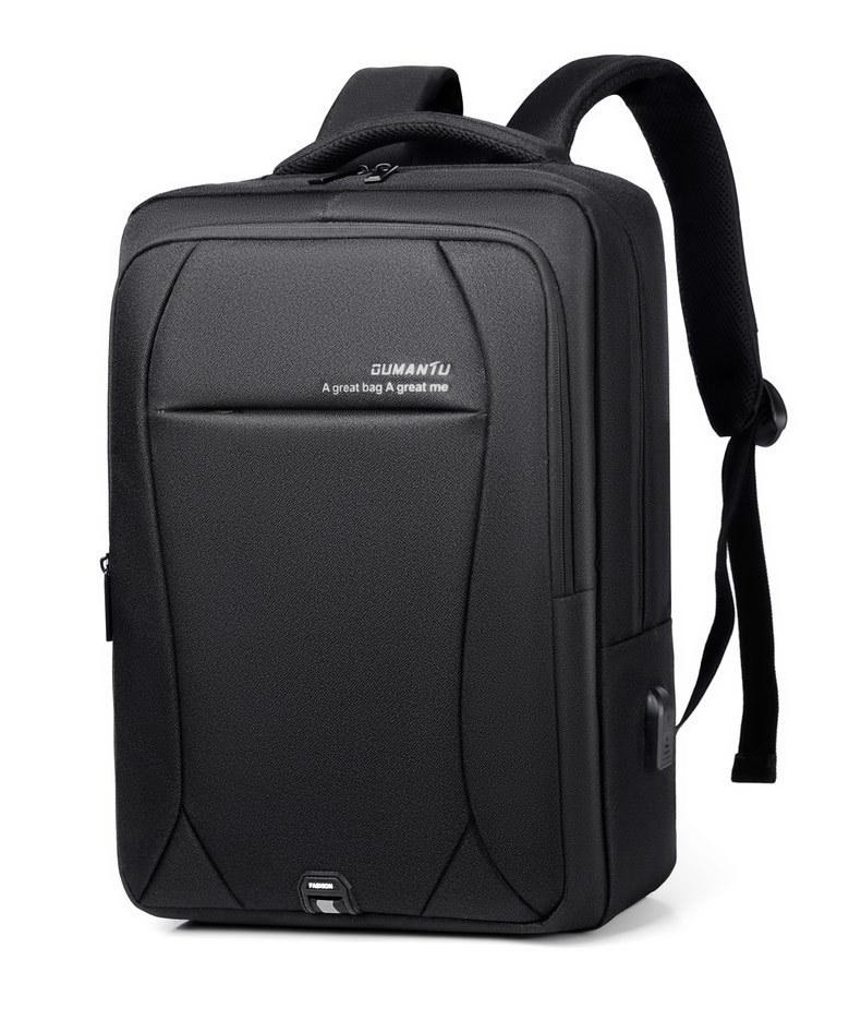 Рюкзак Oumantu 2101-1 для ноутбука 15,6" протиударний USB-порт Чорний ( код: IBN044B )
