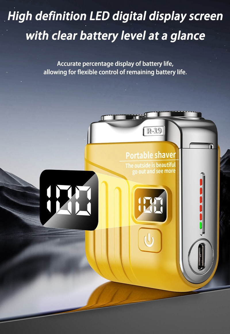 Чоловіча бритва Mijia R19 Smart Shaver Digital Display Mini Dual Blade