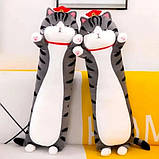 Іграшка мбяка Кіт-батон смугастий 107см М 16945 Сірий, фото 2