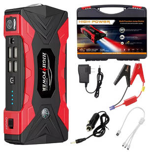 Пускозарядний пристрій 99800 мАh JUMPSTARTER QY33 Чорне з червоним