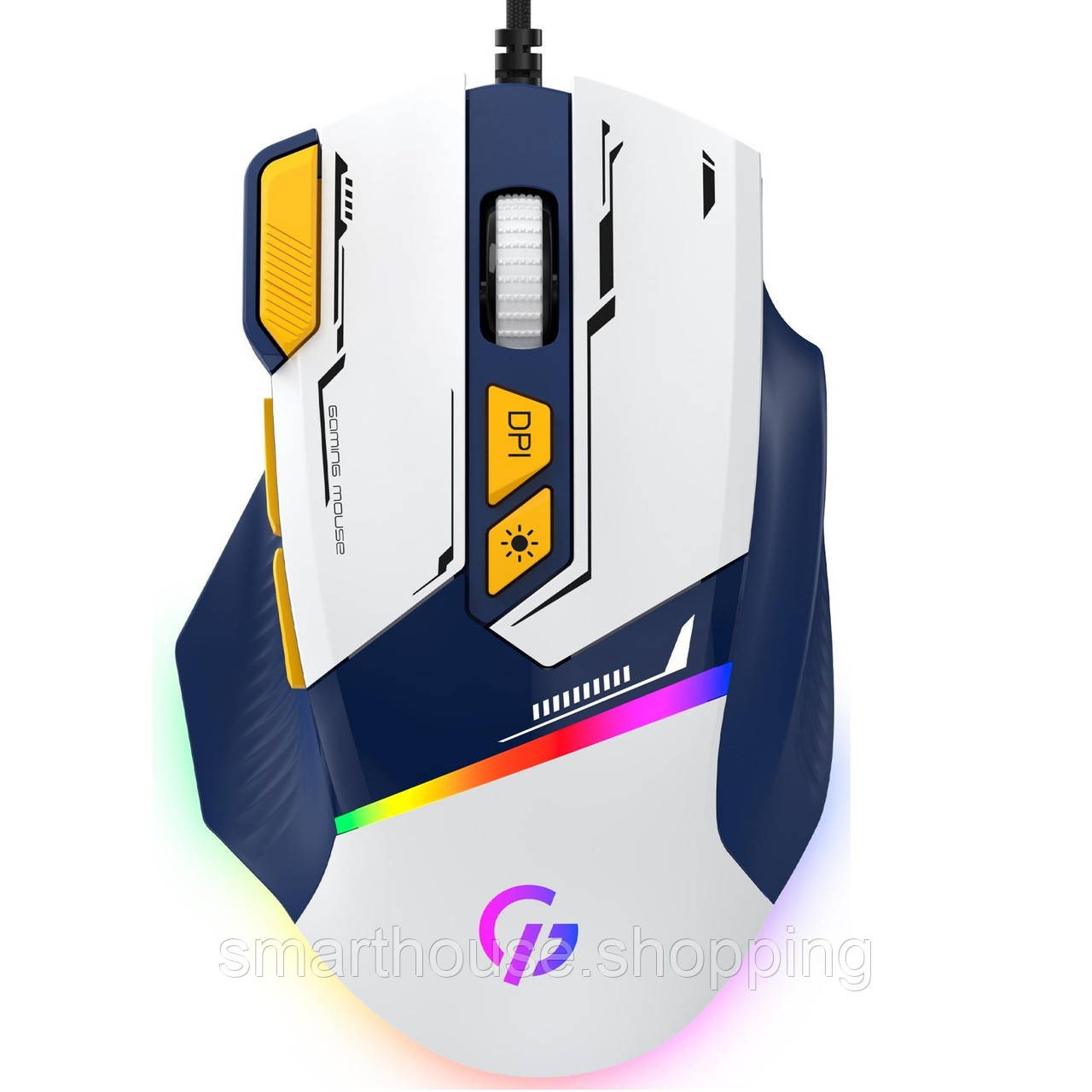 Миша GamePro GM300BL Blue-White, фото 1